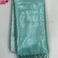 Charming Sky Blue Color Tissue Silk Saree With Contrast Pallu For Women
