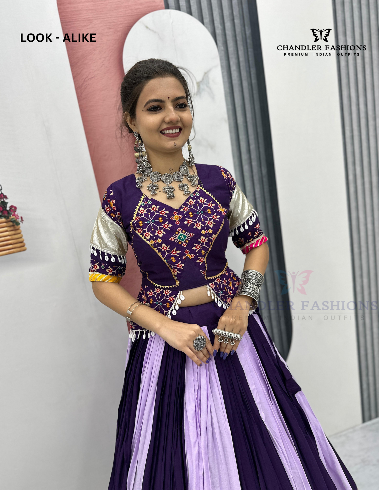 Purple Colored Ribbon Work Chaniya Choli Sets In Phoenix