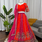 Charming Orange Color Lehenga With Thread And Sequins Work For Women