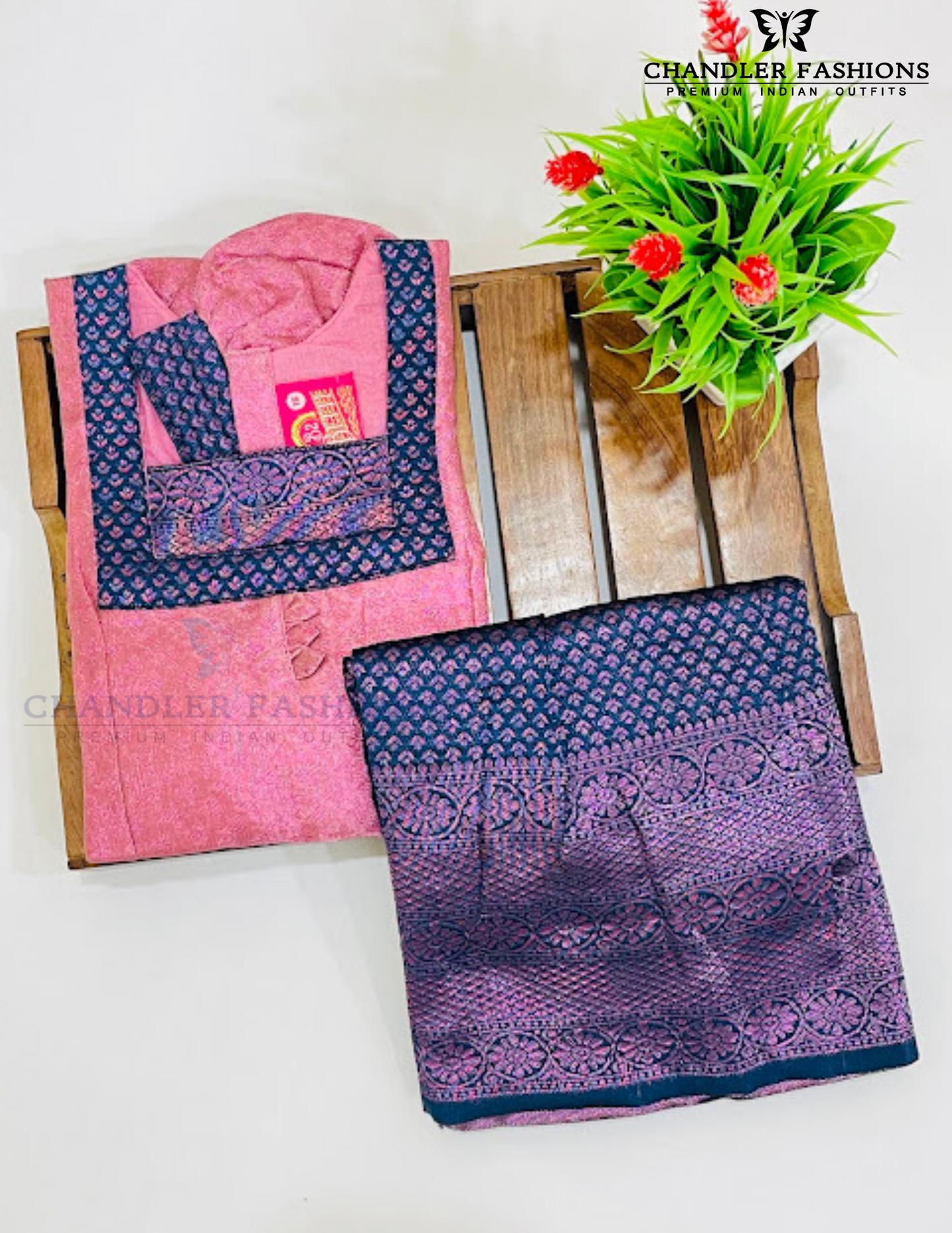 Light Pink Colored Silk Langa Sets For Girls In USA