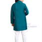 Teal Blue Color Silk With Embroidery Work Kurta  Set For Kids In USA