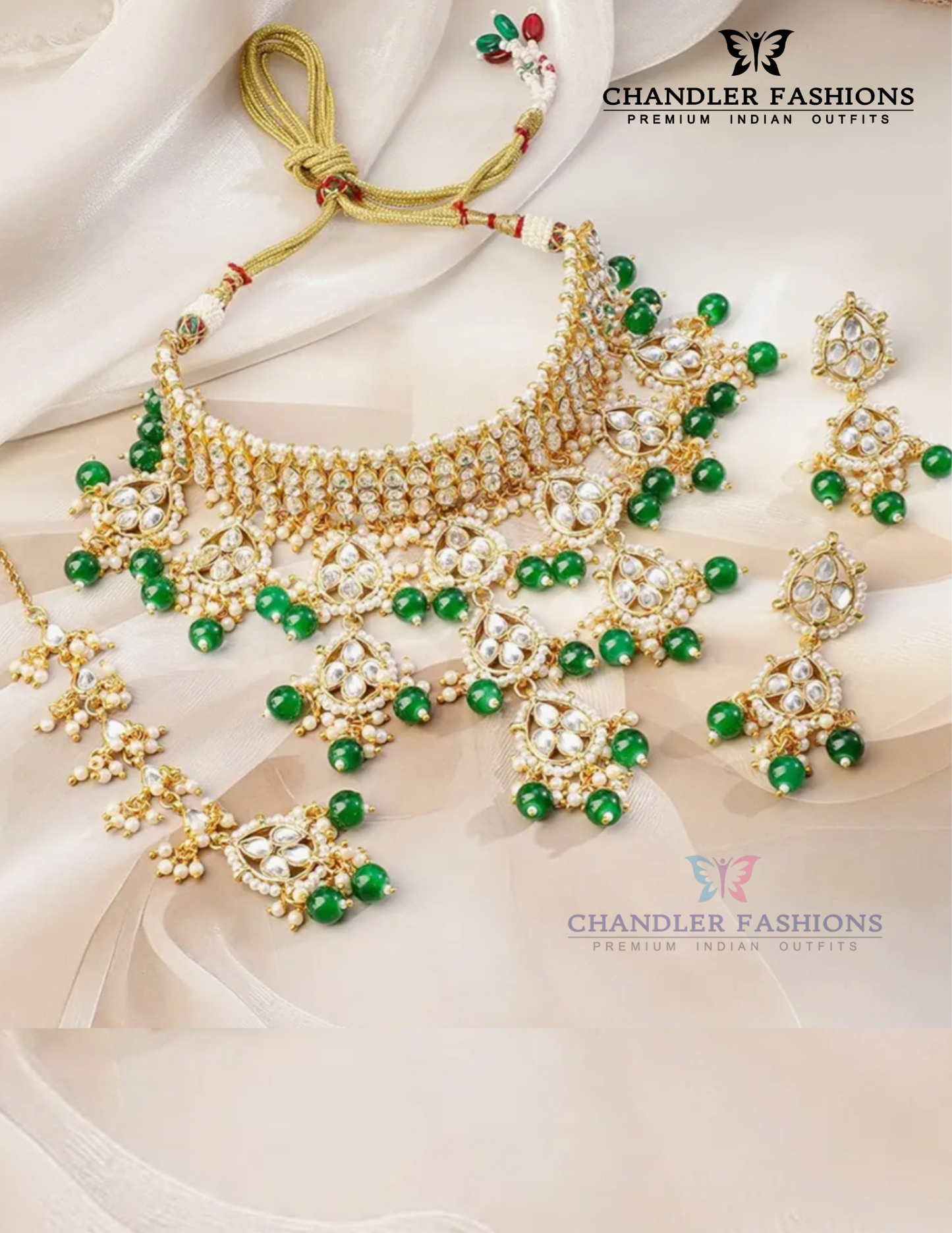 Green Pearl Choker Set In USA