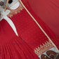 Red Color Georgette Embroidery And Sequins Work Palazzo Suits In Mesa