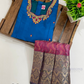Pretty Teal Blue And Pink Color Silk Langa Sets With Stone Work In USA