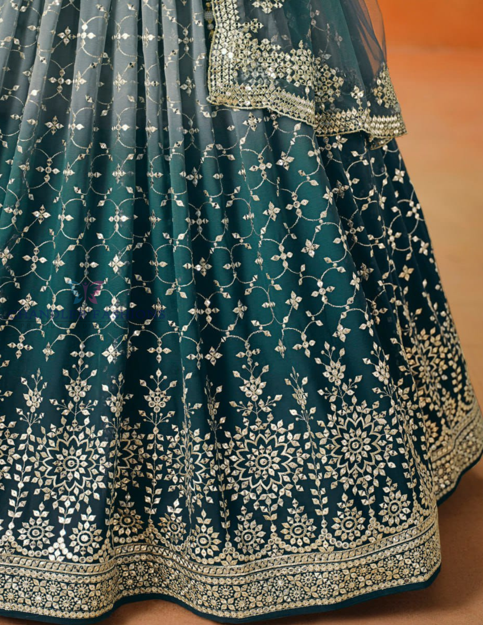  Sequins Work Lehenga In Suncity
