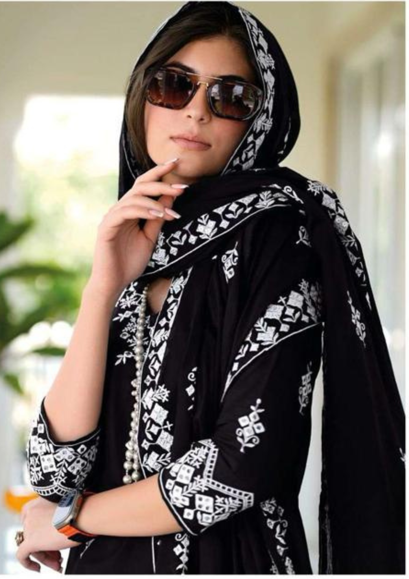 Lovely Black Color Designer Kurti With MalMal Dupatta In USA