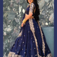 Dark Blue Embroidery Work Lehenga Choli Sets In Yuma