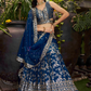 Blue Color Silk Jacquard With Sequins And Zari Embroidery Lehenga Choli Near Me