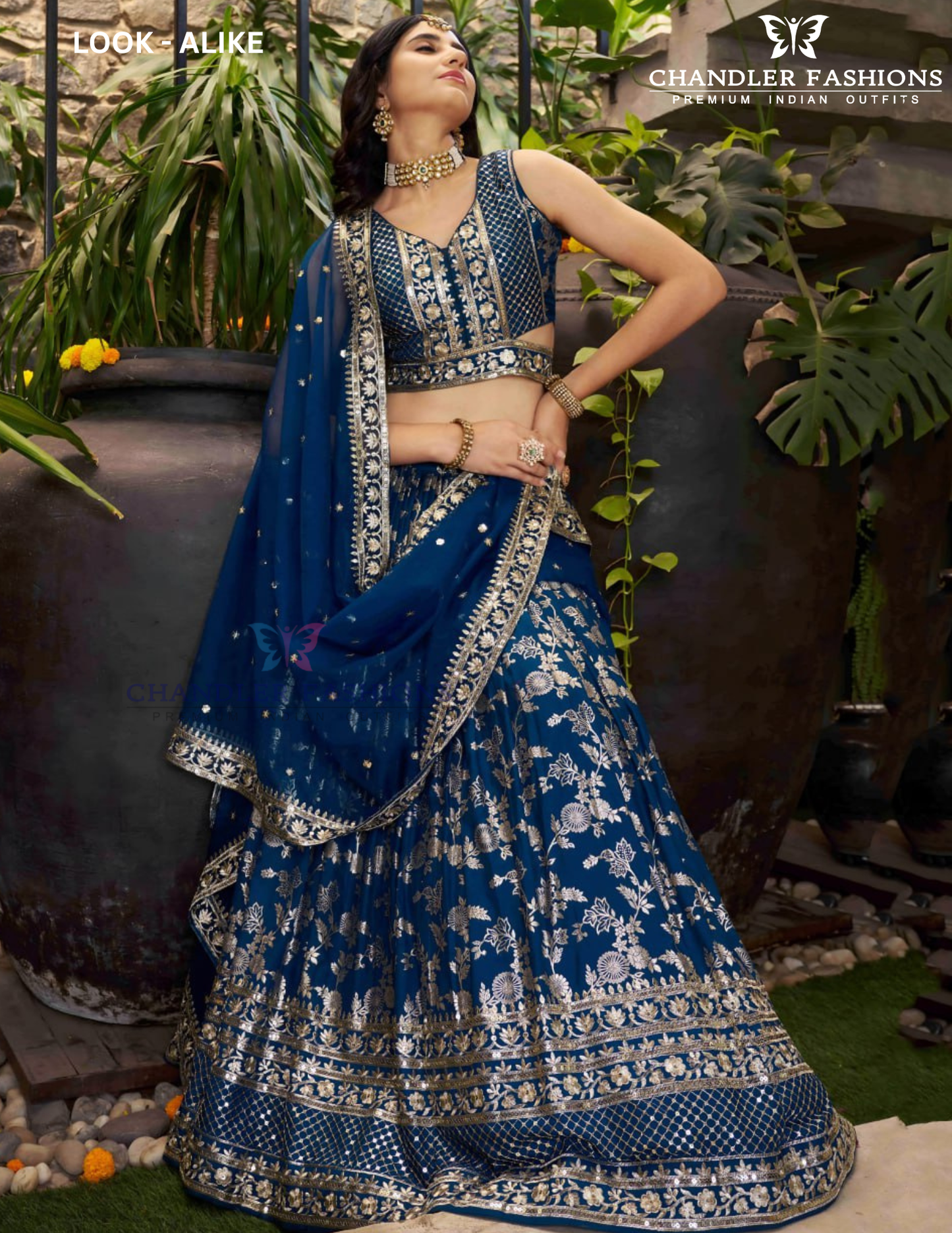 Blue Color Silk Jacquard With Sequins And Zari Embroidery Lehenga Choli Near Me