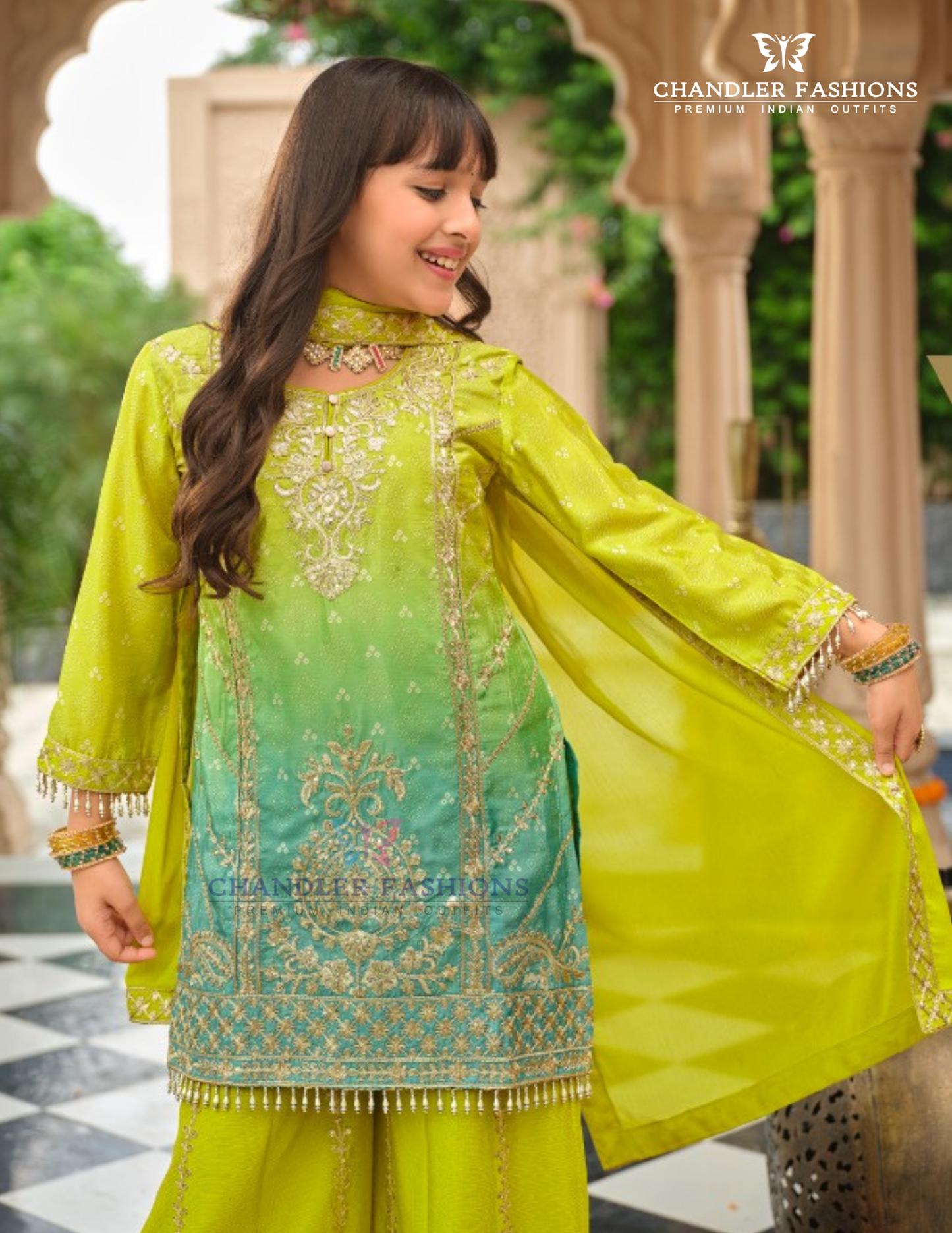 Chinon With Embroidery Work Palazzo Suits In Chandler