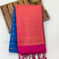 Teal Blue Color Soft Silk Saree With Contrast Rich Pallu In USA