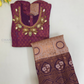 Pleasing Purple Colored Silk Langa Sets With Stone Work In USA