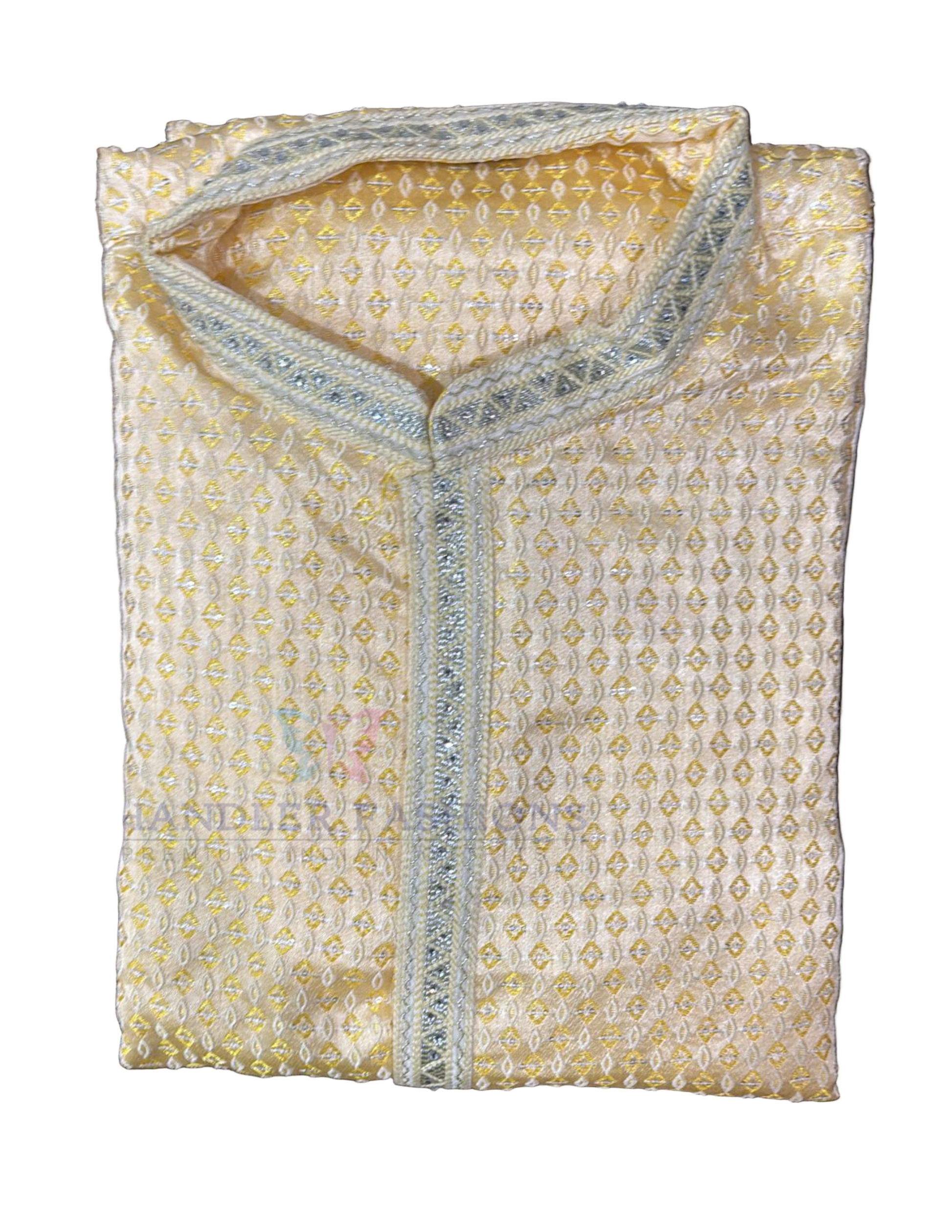 Charming Light Yellow Color Soft Silk With Embroidery And Sequins Work Kurta Suits For Men