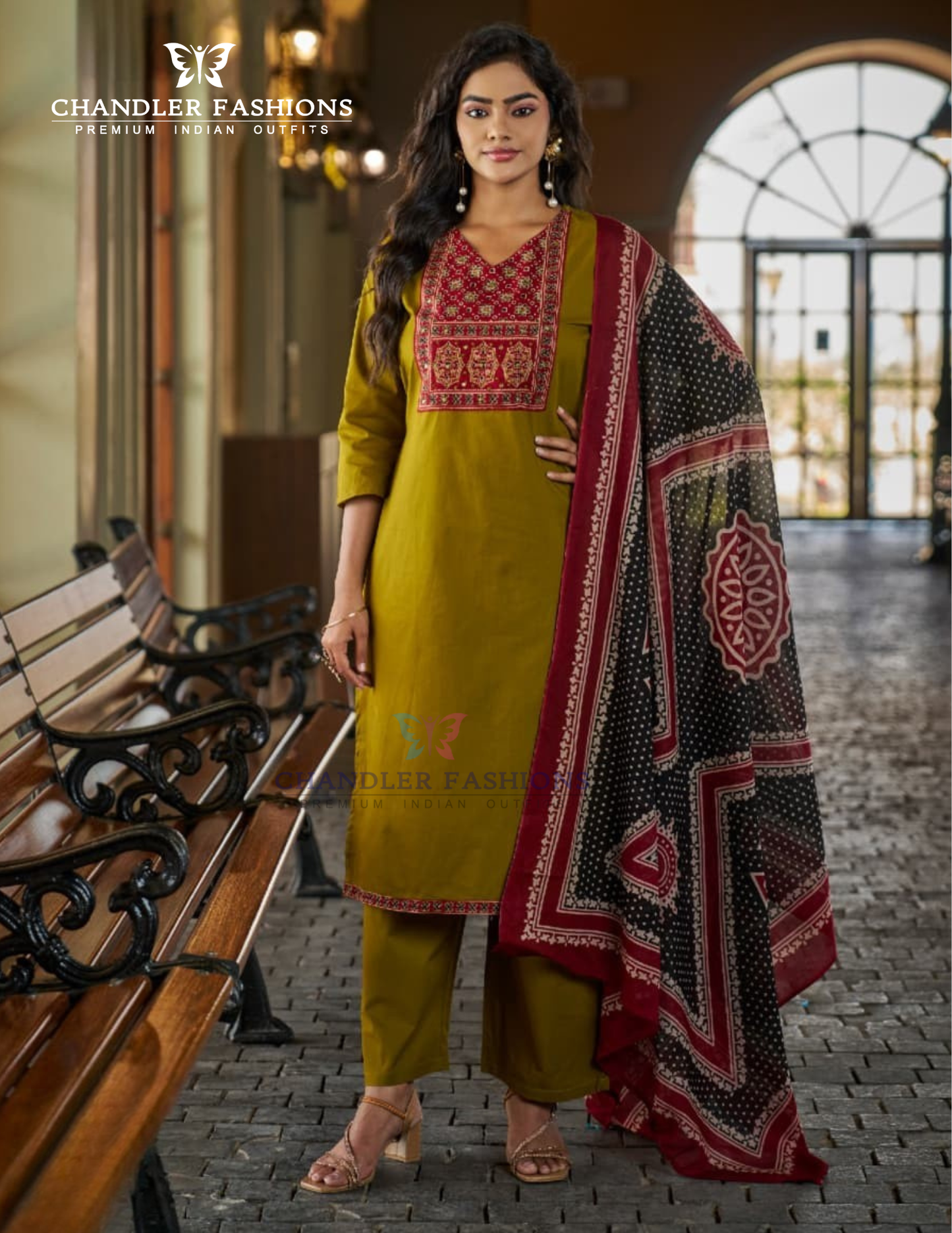 Wonderful Lime Green Color Cotton With Printed Work Salwar Suits With Dupatta