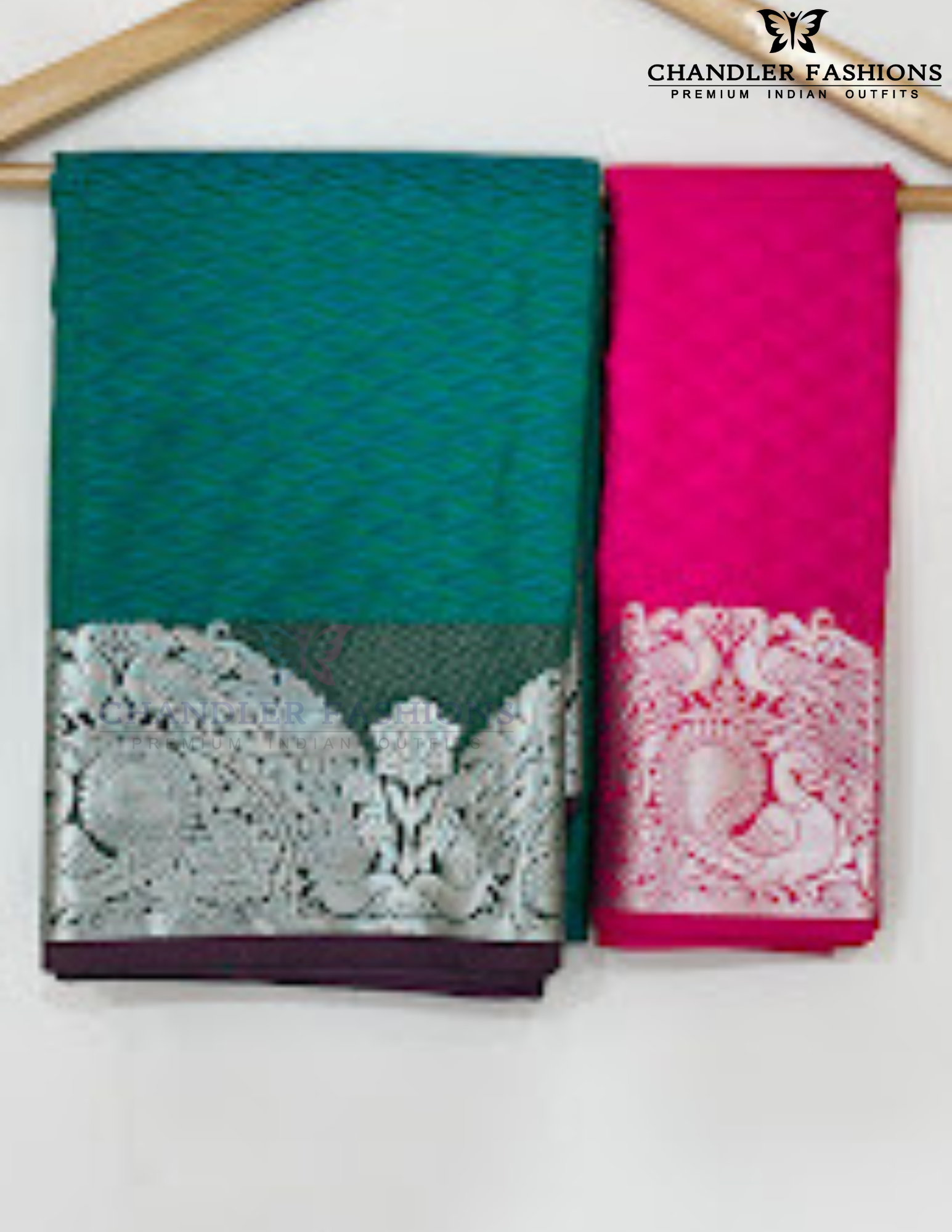 Alluring Green Color Soft Silk Saree With Silver Zari Work In USA