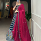 Teal Blue Color Designer Georgette Sequins Lehenga In Chandler