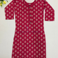 Pleasing Pink Color With Printed Work Rayon Kurti For Girls