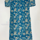 Charming Blue Color Tissue Silk With Floral Design Work Kurti For Women