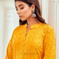 Mustard Yellow Color Rayon With Chikankari And Sequins Work Kurti Near Me