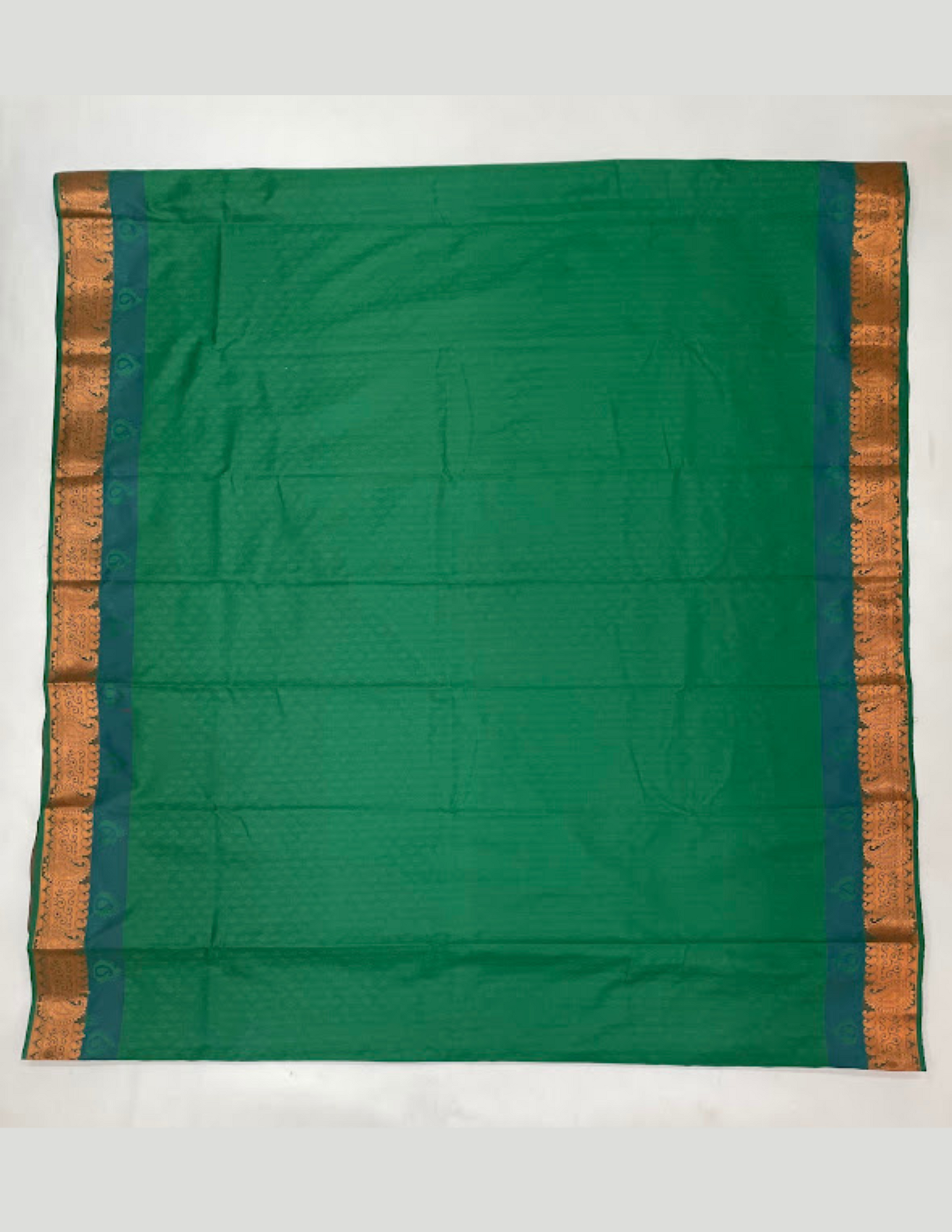 Green Color Pure Kanchi Silk Zari Border Work Saree In Suncity