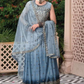 Pretty Blue Color Embroidered Party Wear Designer Lehenga Choli With Dupatta