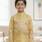 Light Yellow Color Jacquard Silk With Pajama Kurta Near Me
