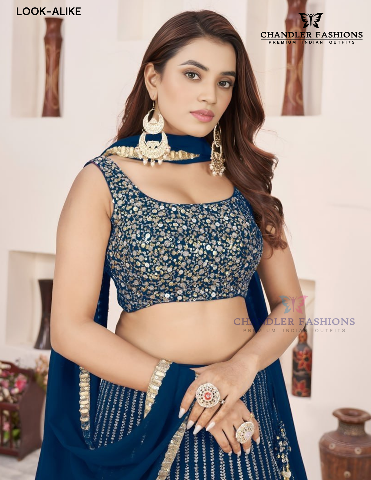 Georgette Lehenga Choli With Sequins And Embroidery Work In Chandler