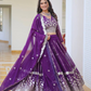 Embroidered With Sequins Lehenga Choli For Women In Yuma