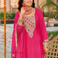 Pink Color Heavy Chinon With Embroidery Work Kurti Suits Near Me