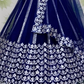 Pleasing Blue Lehenga Choli With Embroidery Work In USA