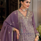 Purple Color Shimmer With Embroidery Work Palazzo Suits And Dupatta In USA