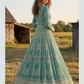 Teal Green Color Premium Georgette With Heavy Zari And Thread Embroidery Work Near Me