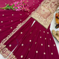 Maroon Color Crazy Silk Embroidery Sequins Work Palazzo Suits In Peoria