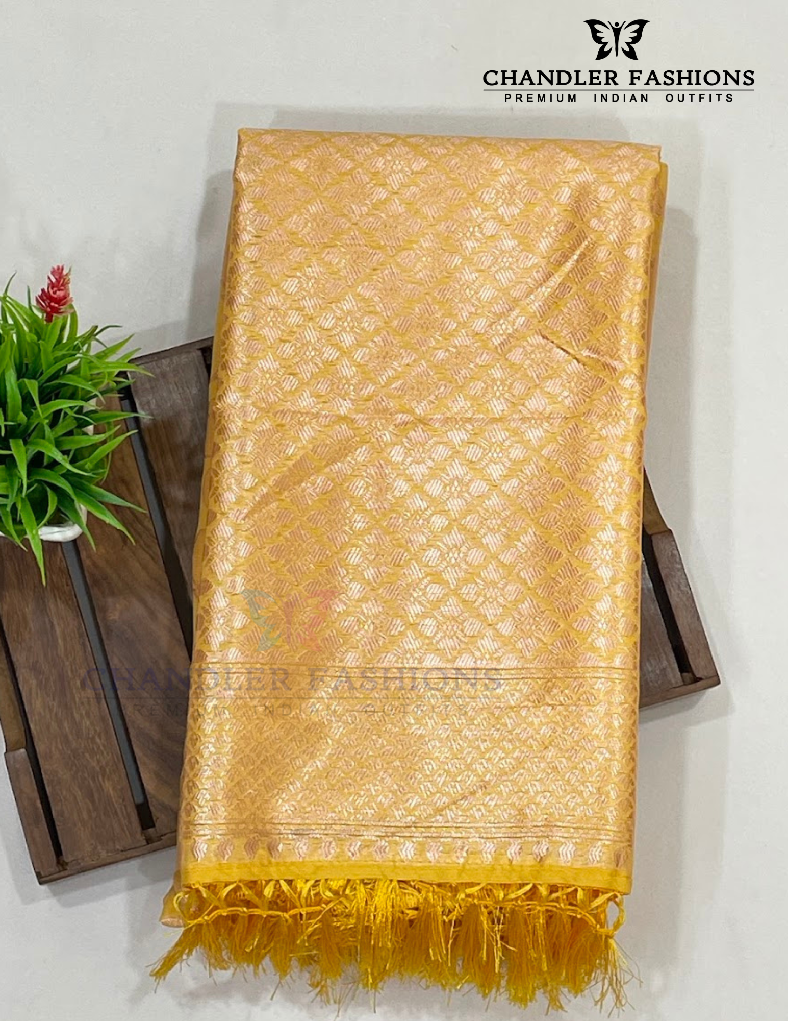 Attractive Yellow Color Silk Cotton Saree Near Me