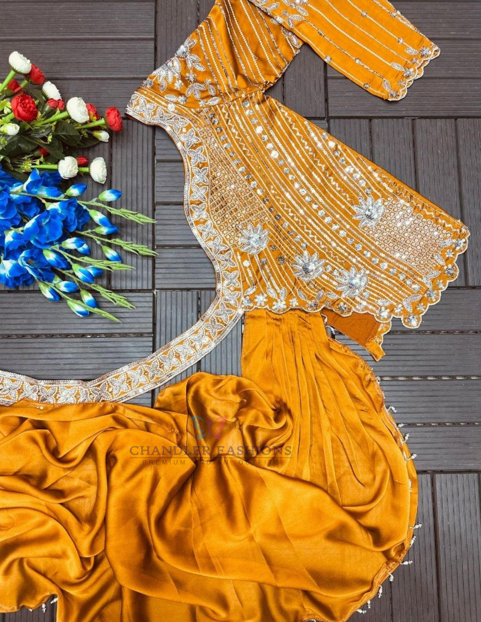 Yellow Color Rangoli Saree In Yuma