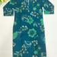 Appealing Peacock Blue Color With Printed Work Cotton Kurti For Girls