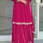 Gorgeous Pink Color Premium Silk Embroidery Designer Kurti In USA