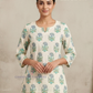 Off White Color Cotton Short Kurti In USA
