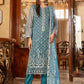 Alluring Blue Color Georgette Salwar Suits With Heavy Embroidered Work For Women