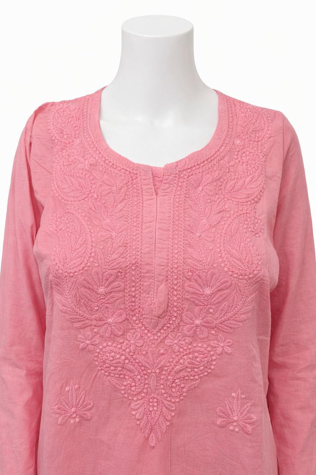 Alluring Pink Color Cotton With Chikankari Work Palazzo Suits For Women