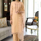 Gorgeous Orange Color Fancy Embroidery Work Kurti With Dupatta