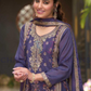 Graceful Purple Color Chinon With Embroidery Work Palazzo Suits Near Me