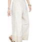 White Palazzo Pants With Golden Myka Print In USA