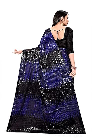 Georgette Sequins Saree For Women In USA