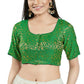Attractive Green Colored Ready To Wear Brocade Blouse For Women