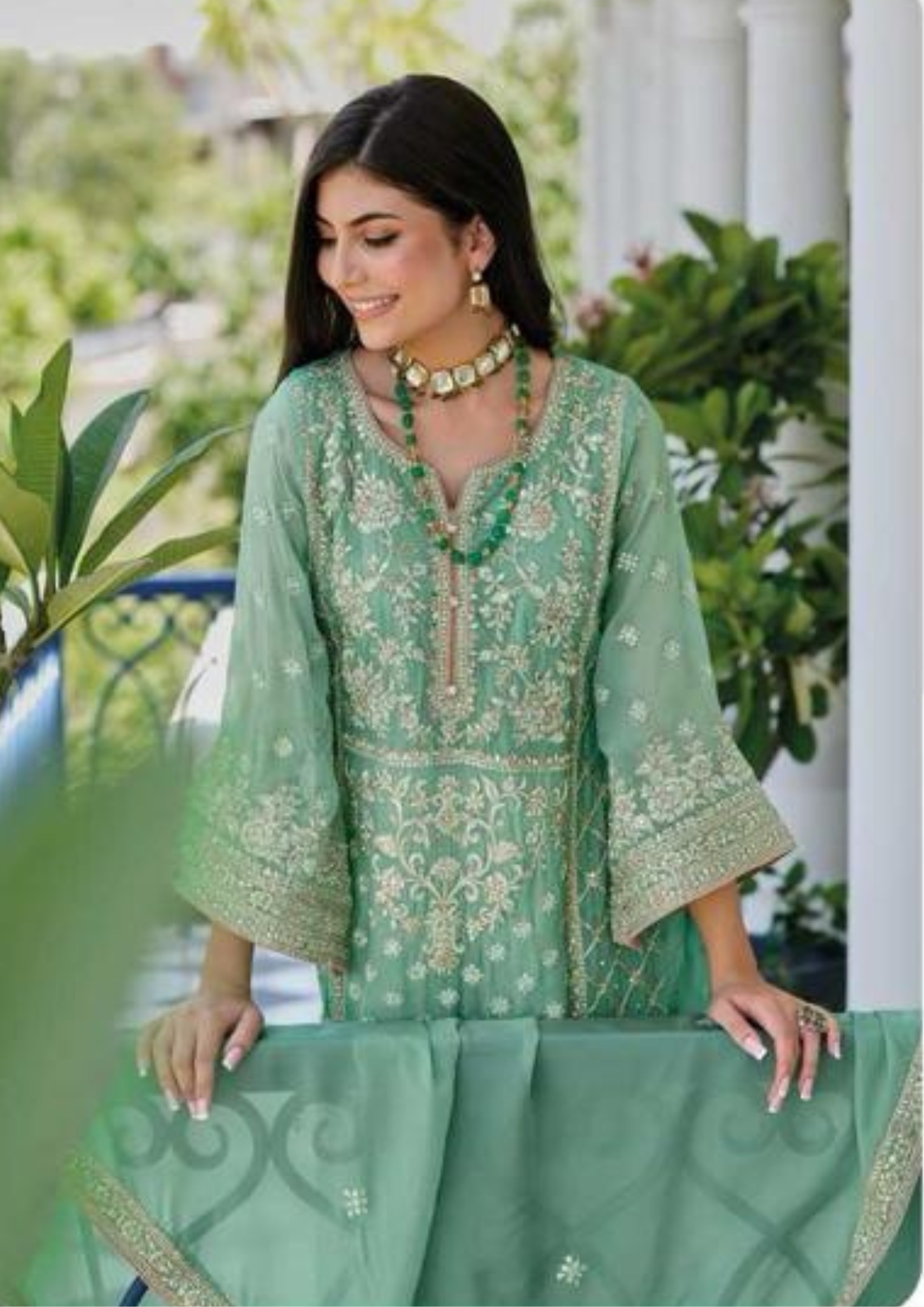 Attractive Green Color Heavy Silk Salwar Suits Near Me