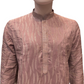 Charming Light Purple Color Lace And Thread Work Kurta With Pajama For Men