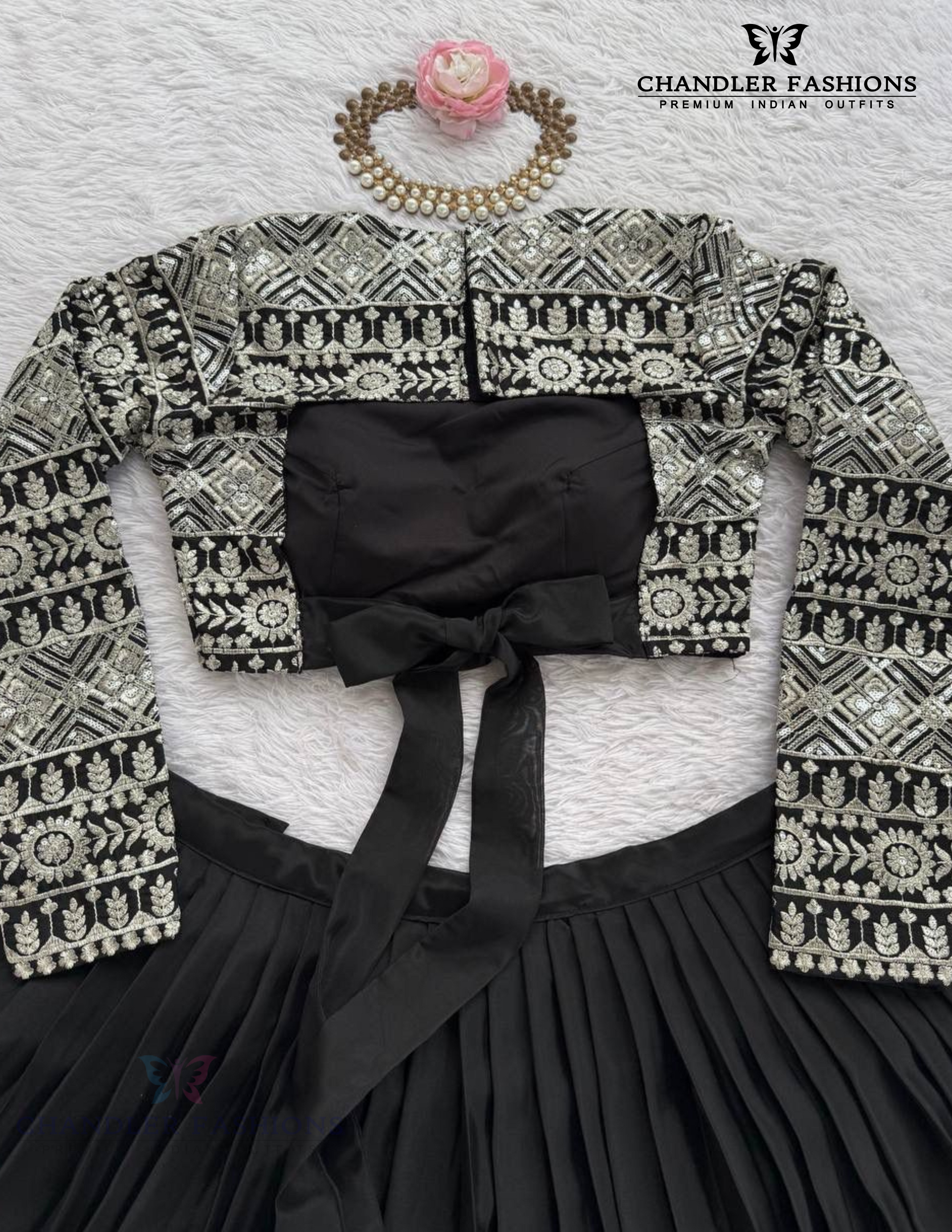 Alluring Black Color Lehenga Choli In Indian Ethnic Wear