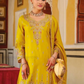 Yellow Color Chinon Embroidery Work Kurti Palazzo Pant With Dupatta Near Me