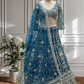 Attractive Blue Color Sequins With Embroidery Work Lehenga Choli In Tempe
